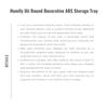Homlly Uii Round Decorative ABS Storage Tray