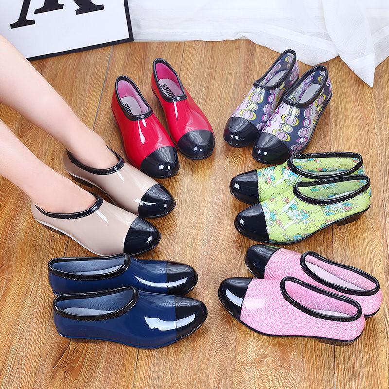Fashion Naked Rainboots,Shallow out Water Boot,Antiskid Kitchen Working Shoes,Woman Unibody Galoshes,Rubber Shoe,Soft PVC,Dropshipping
