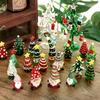 1PC Cartoon Image Handcrafted Fairy Garden Exquisite Glass Cute Christmas Tree Ornament Mini Santa Claus Figurines Desk Ornaments