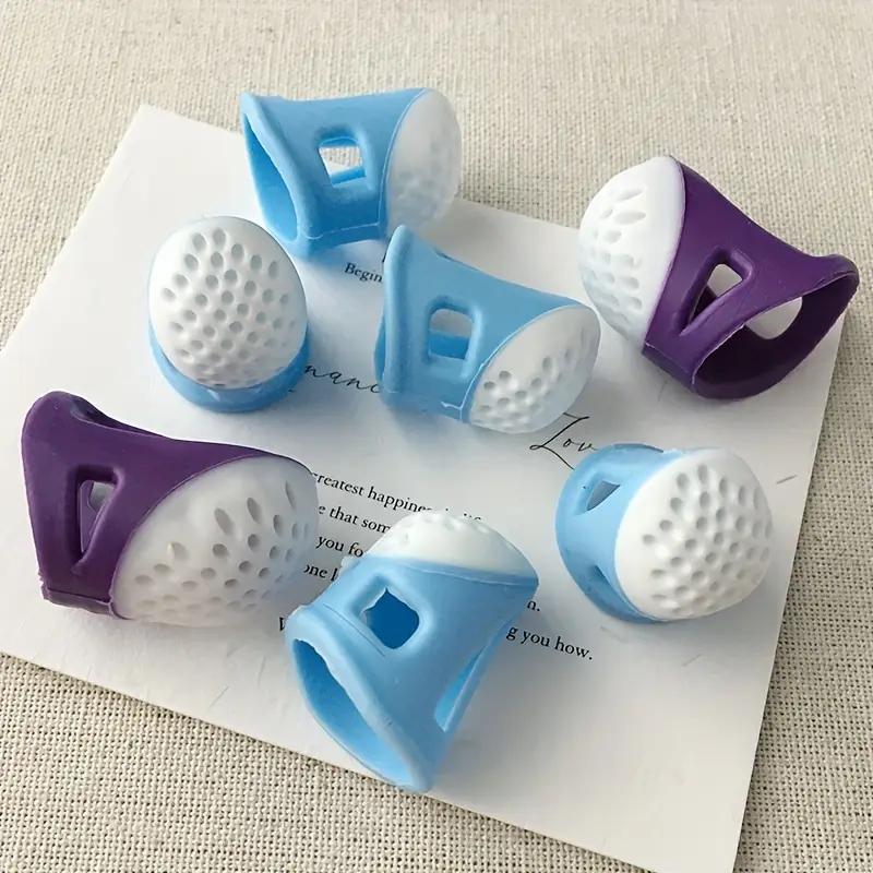 1PCS Silicone Thimble Anti-Punch Finger Cover for Elderly Household Sewing Accessories Cross Stitch Embroidery Needle Presser Thimble Artifact