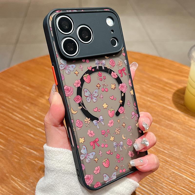 Fantastic Butterfly Print Case For iPhone 17 18 Pro Max For iPhone 16 15 14 13 Pro Max 17E Hybrid TPU+PC Magnetic Phone Cover