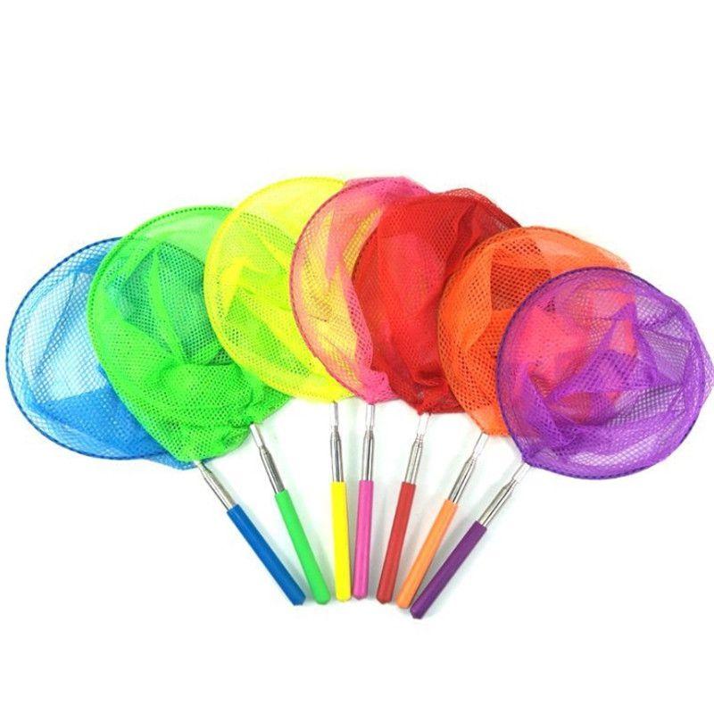 Colorful Kids Extendable Telescopic Handle Fishing Bug Butterfly Catching Net