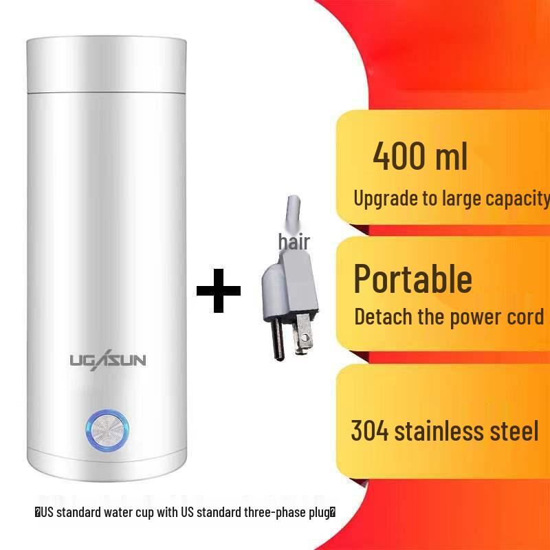 Compact Electric Heating Thermos Cup: Portable Mini Water Boiler for Students & Travel