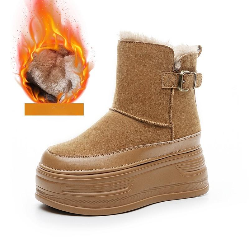 New Thick-soled Snow Boots, Thick-soled Insole Height-increasing Ankle Boots, Casual Women's Shoes
