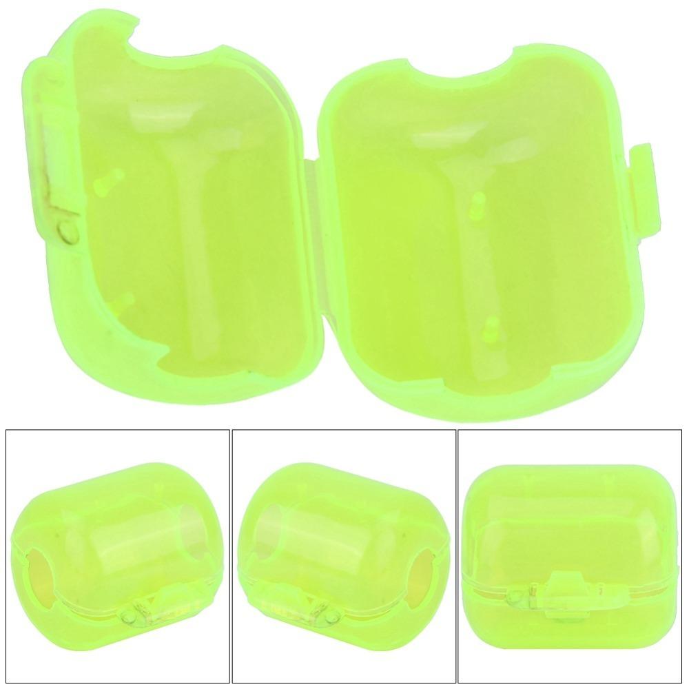 50 Pcs Plastic Squid Lure Hook Case Fluorescent Yellow Hook Cover Case Hook Bait Case  Hook Storage