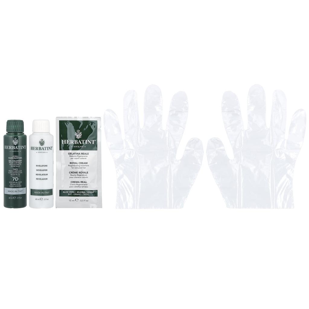 Herbatint Permanentes Farbgel, 7D, Goldblond, 4,56 fl oz (135 ml)