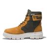 Botas de cano alto para atividades ao ar livre, duráveis, confortáveis e versáteis, de couro, masculinas, de trigo A2KVY231