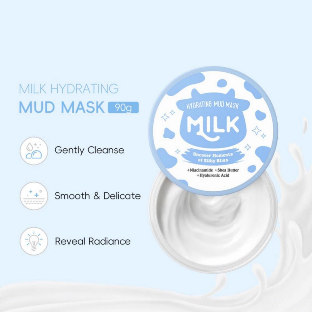 90g Milk Mud Mask Hydrating Deep Cleansing Smooth Skin Care