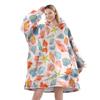 Hoodie Lazy Blanket Winter Casual Loose Kapuzenpullover Einheitsgröße Fleecedecke Home Service Nachthemd