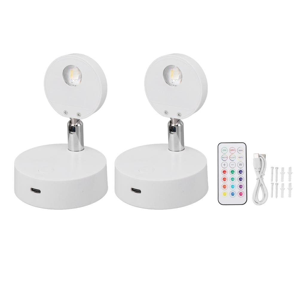 LED Spotlight Rechargeable Picture Lights RGB Closet Spotlights 13 Color Mini Showcase Light RGB