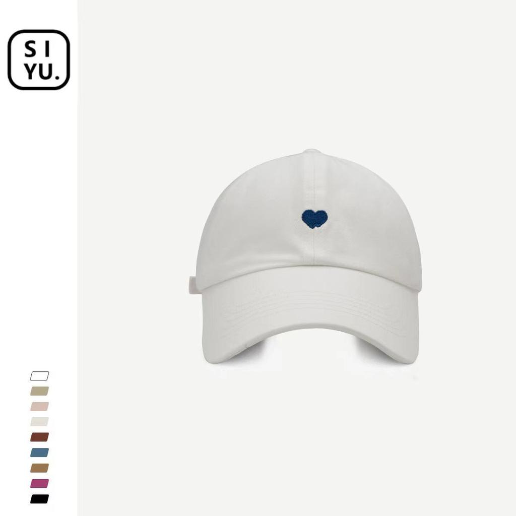 Youngsters Breathable Open-Top Baseball Cap with Heart & Letter Design, Sun Protection Visor, Polyester, Machine Washable, Casual Headwear
