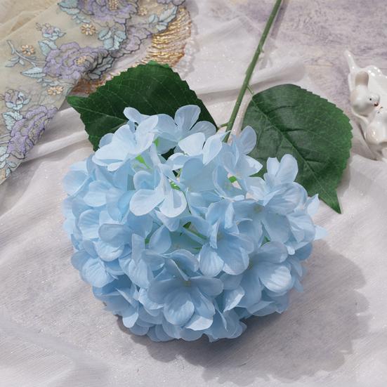 Real Touch Artificial Hydrangea Flower 27.5" Full Fake Hydrangea Flower Lifelike Faux Silk Hydrangeas for DIY Wedding Bouquet Spring Indoor