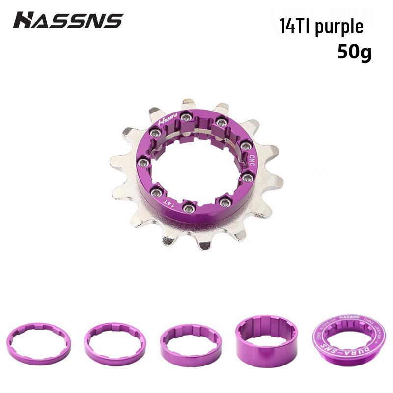 

HASSNS Звезда фривила на 9 скоростей для велосипеда Dirt/Street - Алюминиевая крышка для переоборудования на одну скорость и ремонта горного велосипеда.