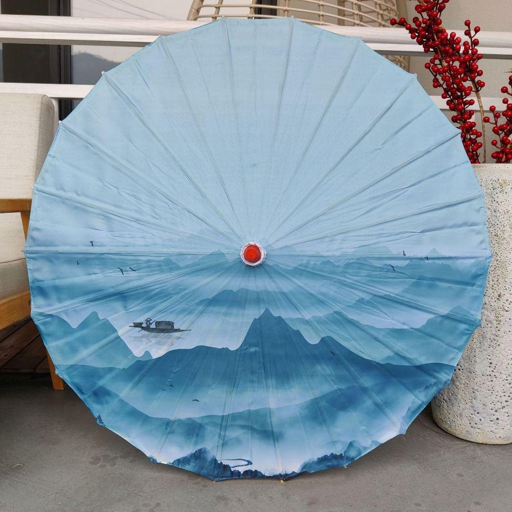 70 Cm Silk Cloth Women Umbrella Chinese Style Chinese Oil Paper Umbrella  Photograph Prop