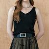 MAXZA V Neck sleeVeless Knit Top Blue Zd06qk020on