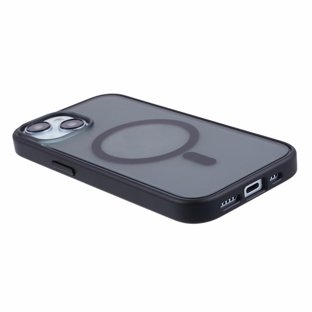 For iPhone 15 Plus Matte Phone Case Compatible with MagSafe PC+TPU Back Cover