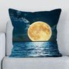 Office Sofa Luxury Cushion Cover Moon Night Sky Pattern Print Home Decor Pillow Cover