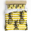 Fruit Pineapple Yellow Stripes Retro Bedding Set 3pcs Duvet Cover Pillowcase Kids Adult Quilt Cover Double Bed Set Home Textile