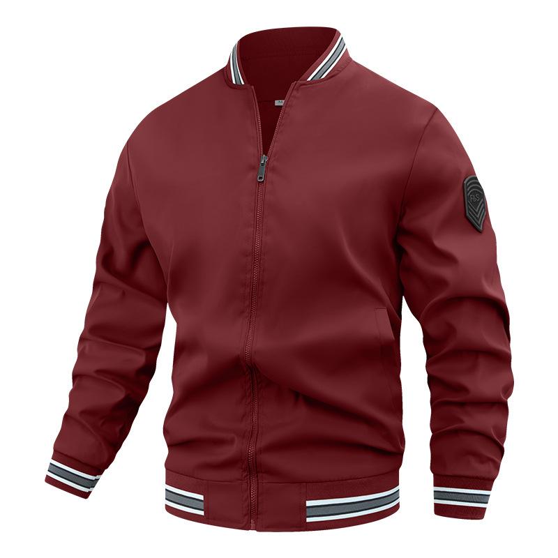 Herren Europäischer Amerikanischer Stil Dünne Jacke Mode High End Locker Lässig Reißverschluss Frühling Herbst Neu Fliegerjacke Mantel