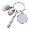 Sublimation Blank Keychain Metal Keyring Heat Transfer Keychain for Christmas