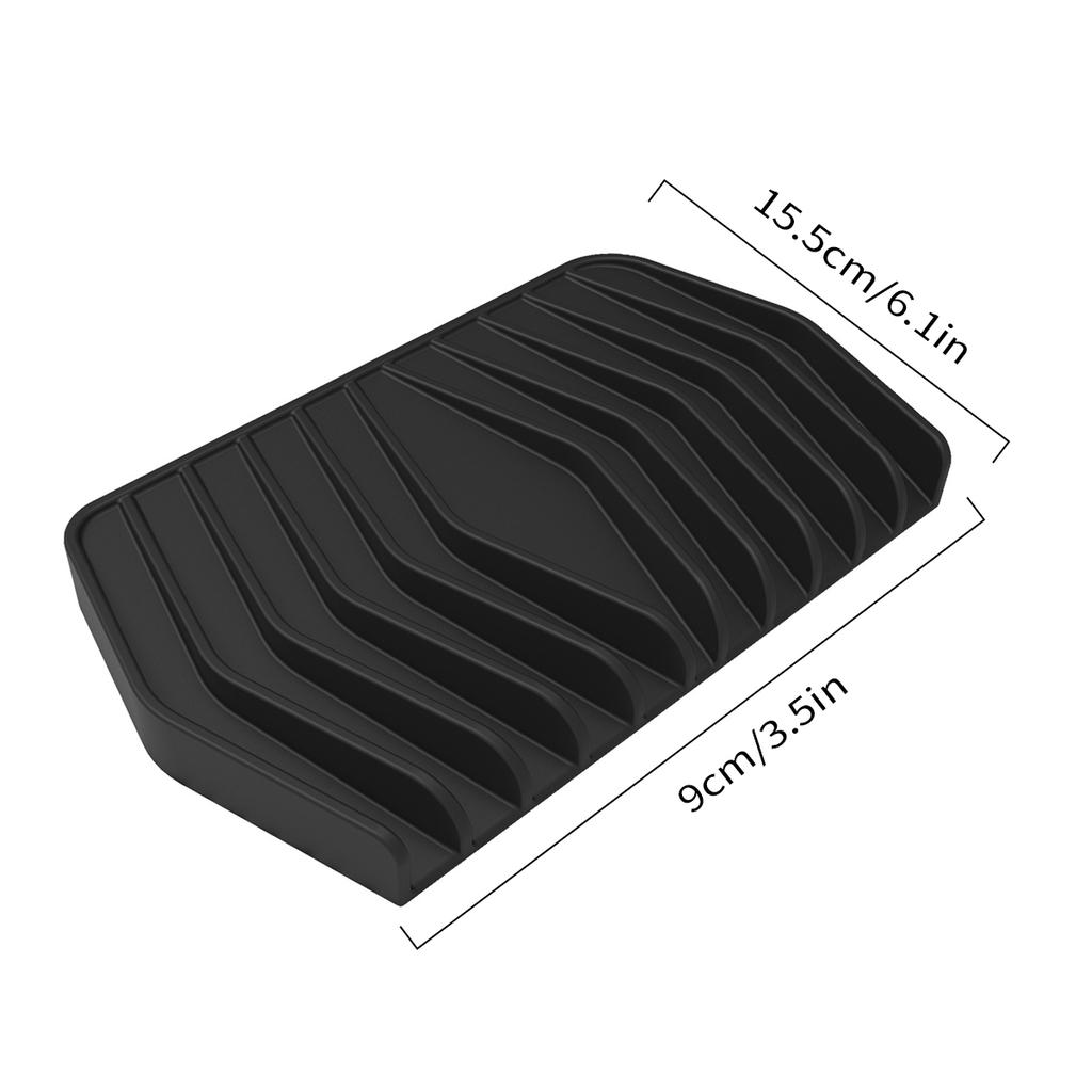 Leeseph Bathroom Silicone Soap Drain Mat Soap Tray Kitchen Sink Sponge Holder Self Draining for Kitchen Counter Sink Organizer