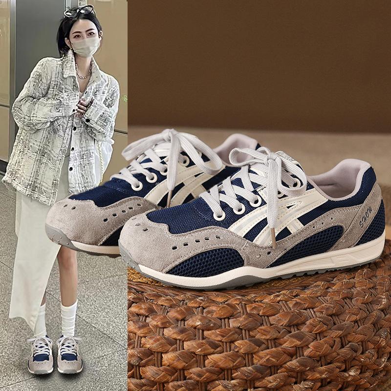 Dexun shoes women's new thin mesh breathable little white shoes in summer 2025 super fire versatile casual sports shoes