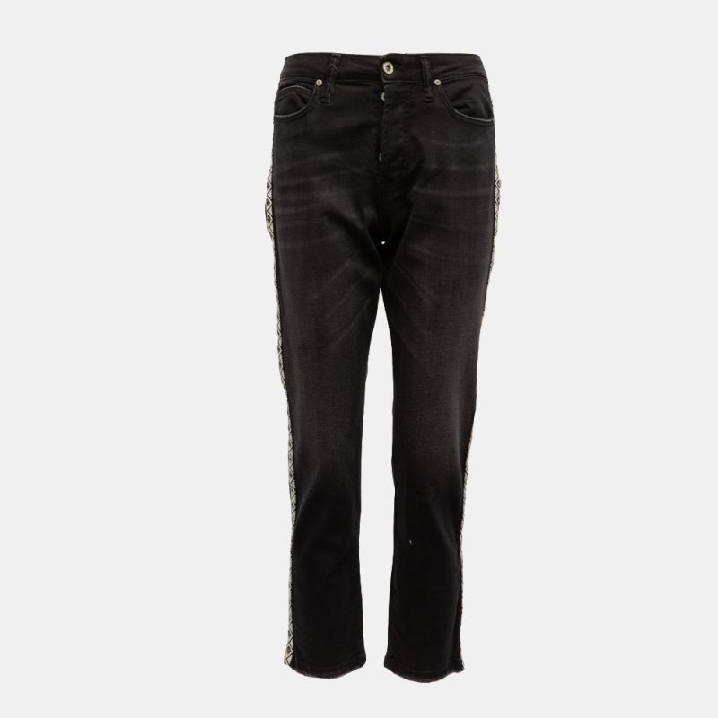 

Black denim trousers p1tbcn9w4h Woman PLEASE XXS