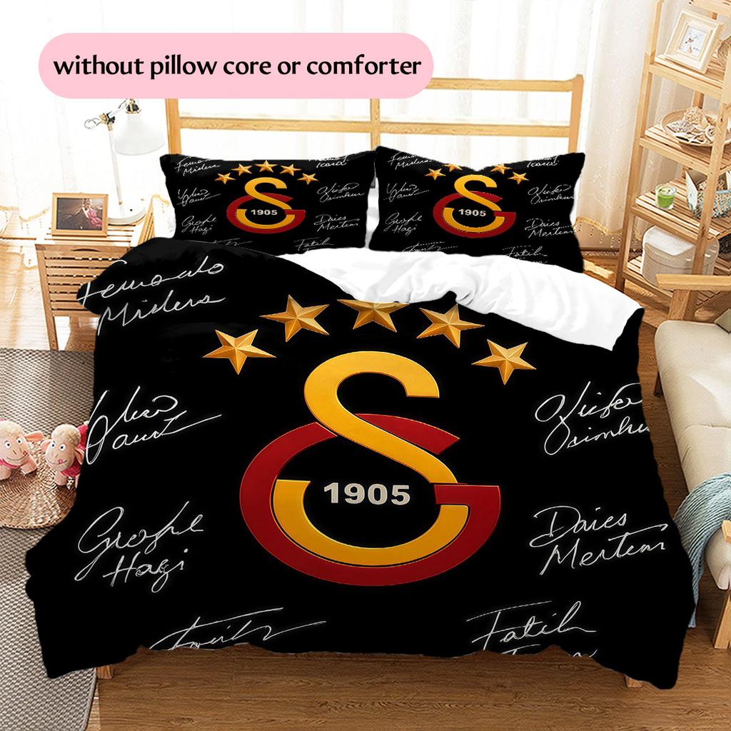 Galatasaray SK Players Pattern Bedding Home Decoration Birthday Gift ( 1 duvet cover + 2 pillowcase, without core),fan merchandise.