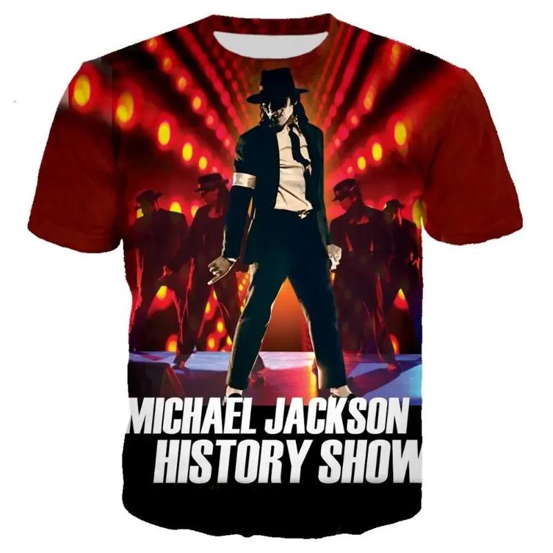 Michael Jackson Printed 3D T-shirt Unisex Summer Casual Streetwear