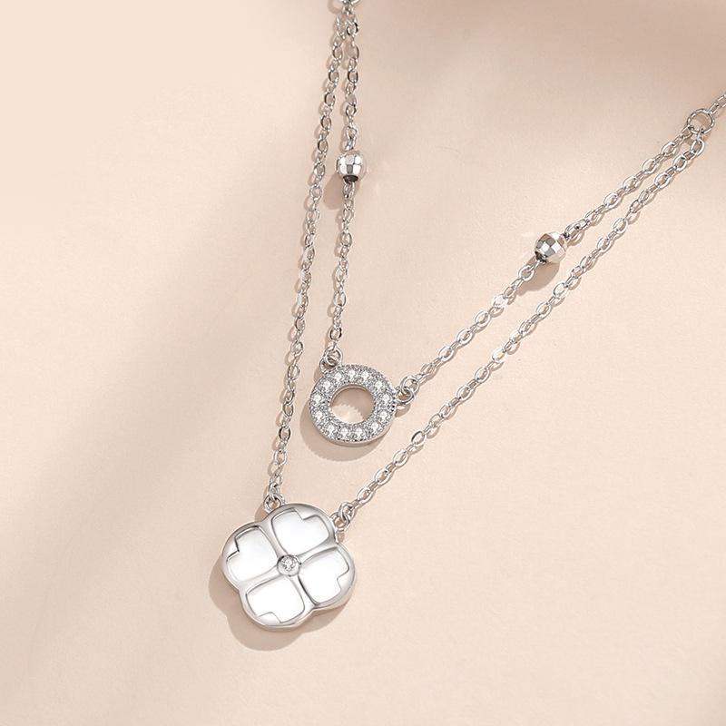 

Танциз S925 стерлингового серебра Роскошное индивидуальное ожерелье с подвеской женское классическое ожерелье прилива серебряный