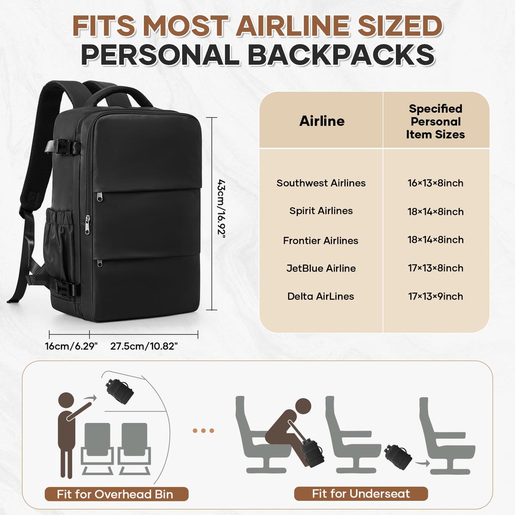 Large Capacity Travel Backpack Men Women's Bag, Laptop College Backpack Journey Carry On Backpack Hand Travel Bag Essentials