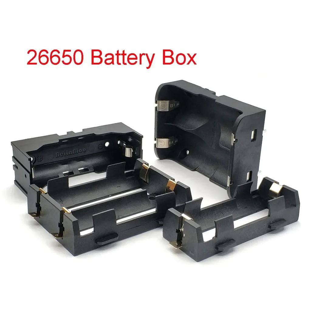 1S 2S 26650 Batteriehalter SMD SMT THM Batterien Gehäuse Aufbewahrungsbox 1x 2x Steckplatz 26650 DIY Akkugehäuse