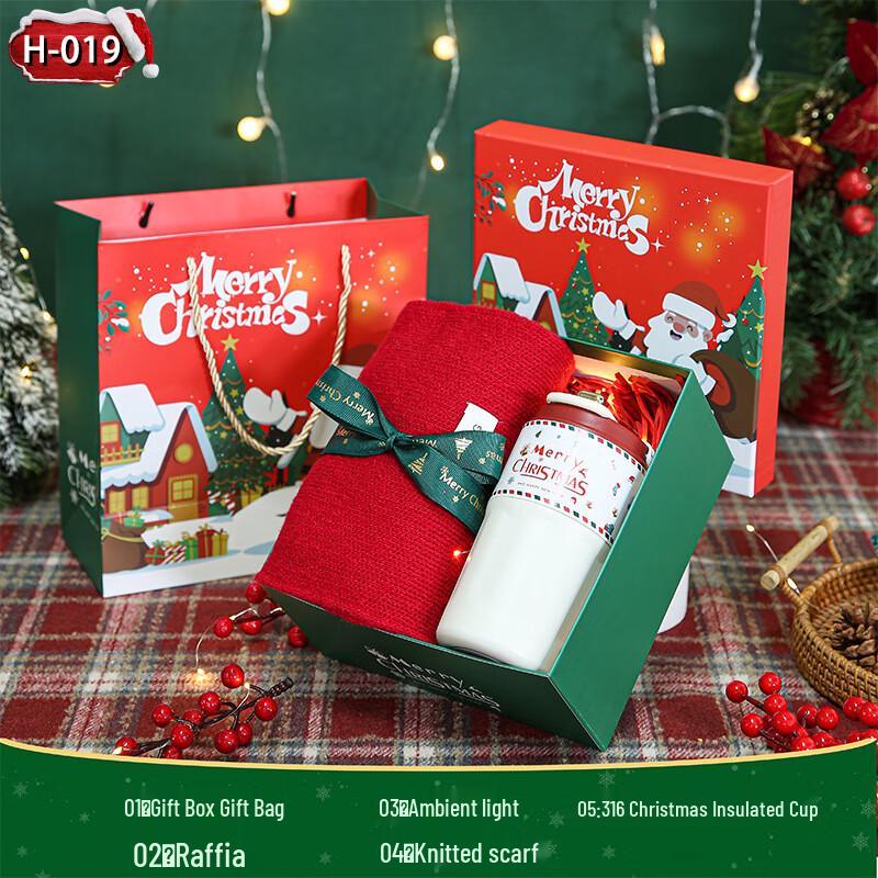 Christmas Gift Set with Thermos, Scarf & Ambient Light