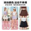 Fake Two-piece Pleated Sports Skirt, Women's Anti-light Rear Pocket, High Waist and Thin Casual Outer Wear Badminton Tennis Skirt