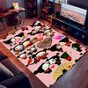 1pc Pucca3 Print Area Rug - Soft, Washable Non-Slip Indoor Mat for Office Chairs, Living Room, Home Office Decorative Rug