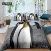 Home Living Luxus 3D Pinguin Druck Bettwäsche Set Südpol Bettbezug Kissenbezug Queen und King EU/US/AU Größe Polyester Bettwäsche