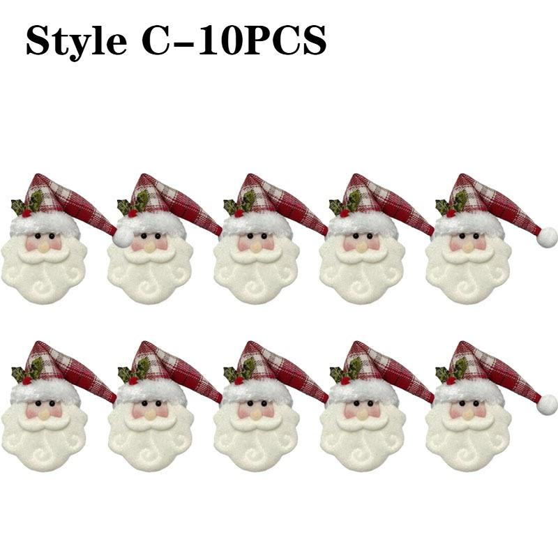 1-10PCSChristmas Knitted Fabric Doll OrnamentsSanta Claus Hanging Decorations XmasTree Pendant Holiday Party Home Scene Supplies