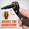 4-in-1 Quad-Size Ratchet Wrench for HVAC Valves  Air Conditioning Maintenance
