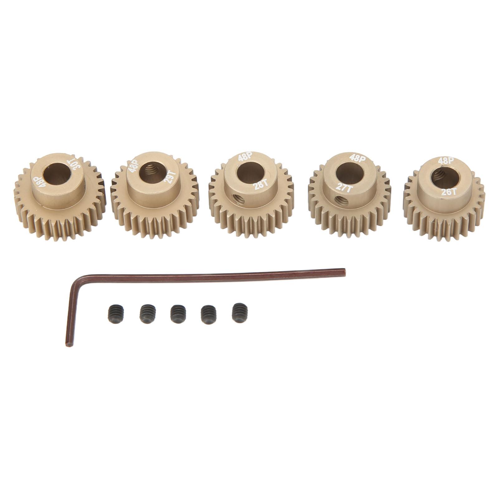 

48DP 0.53M 5mm RC Motor Gear with Fixed Screw Hole Motor Pinion Gear for 110 RC Model Car
