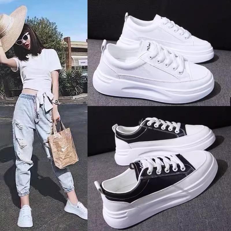 Little White Shoes Women's Shoes 2025 New Spring Versatile Internet Celebrity Board Shoes Fashion Platform Sports Casual Shoes Ins Tide