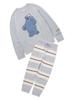 Sesame Street Motif JQD Pullover Long Pants Set Blue & (PWNT245058) Women's