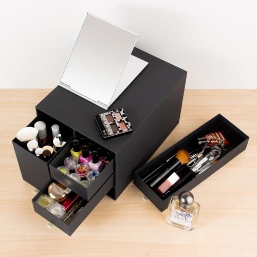 Plus Desk Organizer Accessory Storage Box Storage Case Drawer Cosmetics Living Post Black L Size LP-304YL 85-133