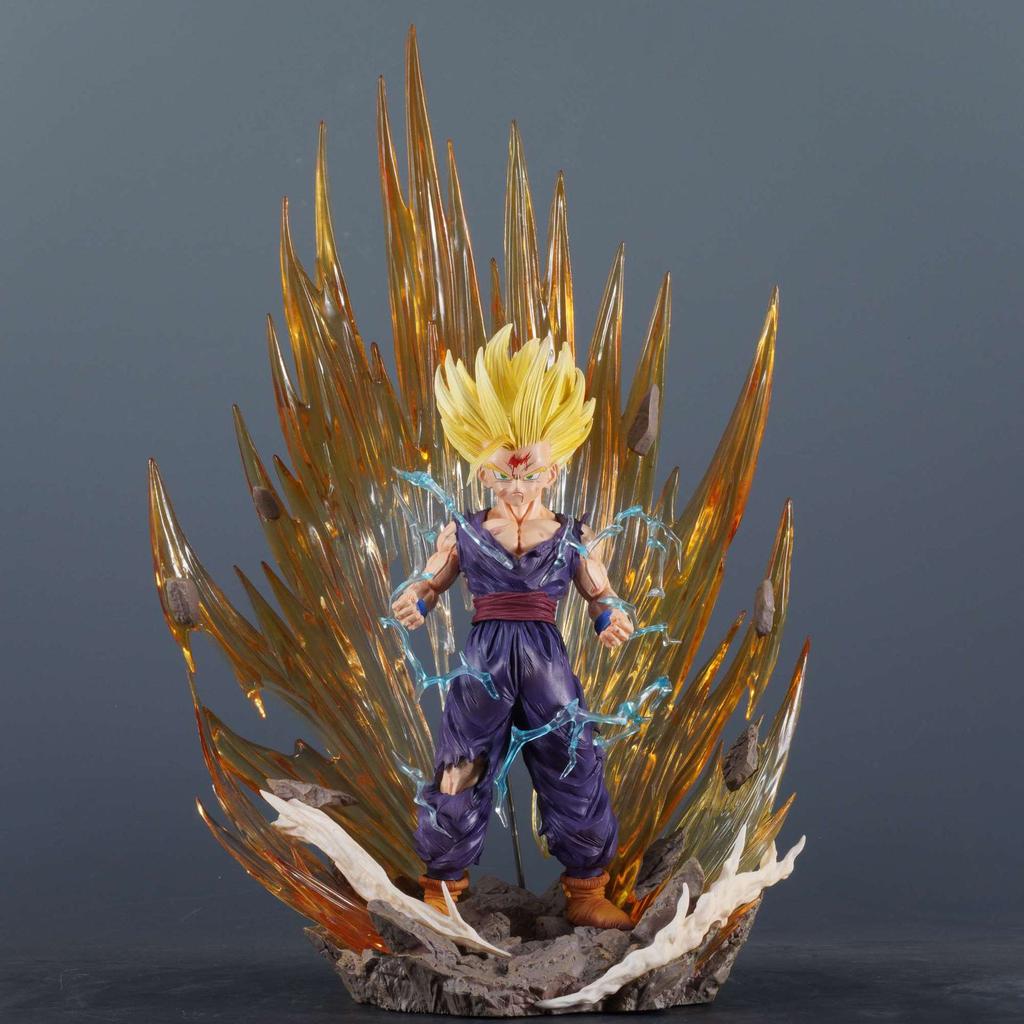 38CM Anime Dragon Ball Figure Son Gohan Super Saiyan Son Gohan Figurine Model Statue Doll Set Decoration Toys Gift