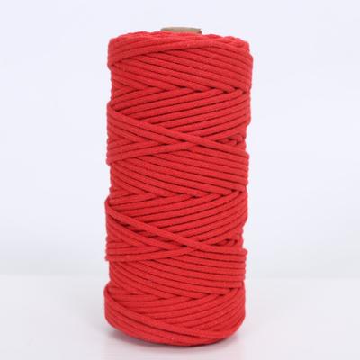 Cuerda de Macramé Caliente de 3 mm Suave Ecológica de Algodón de Colores Cuerda para Nudos y Tejido para Colgar en la Pared