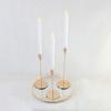 Luxury Metal Candle Holders Set of 3 Pillar Table Centerpiece Candle Holder for Wedding Party Home Office Decoration