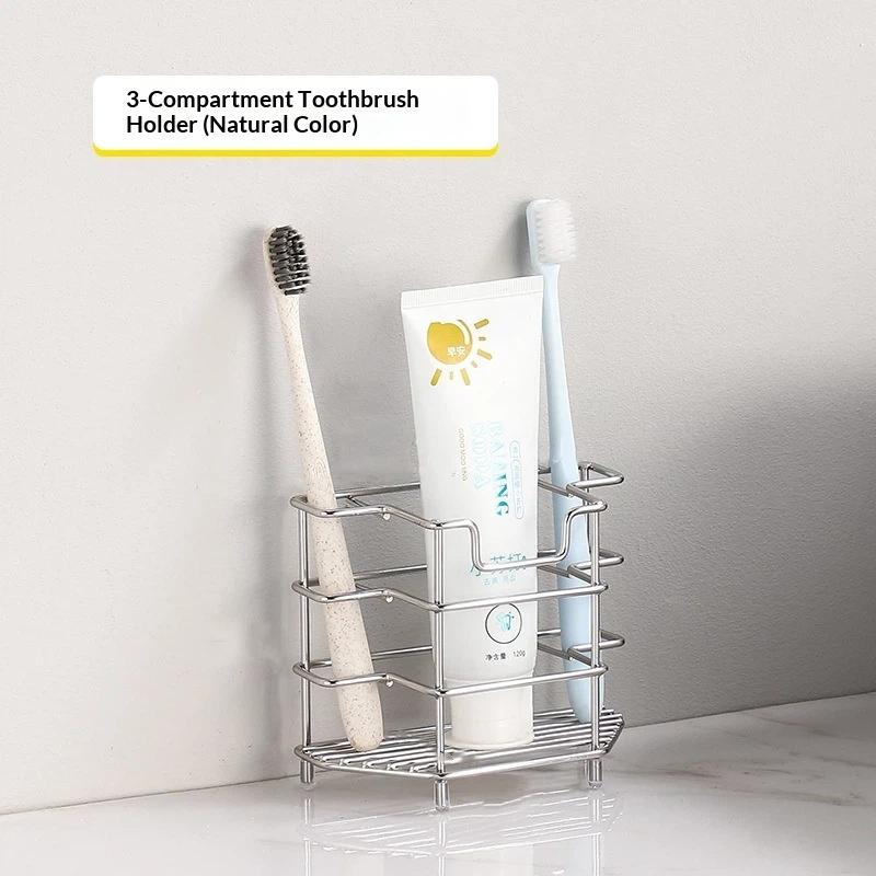 Home Bathroom Toothbrush Holder Rack 201 Stainless Steel Efficient Use