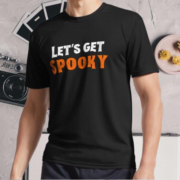 New Shirt Let’s Get Spooky Halloween Active Logo T-Shirt Funny Size S - 5XL