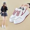 Women‘s Casual Chunky Platform Sneakers Breathable PU Leather Anti-Slip Sport Walking Shoes for Women Outdoor Comfortable Lace-up Tennis Sneakers