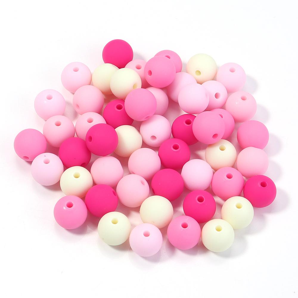 6/8/10/12/14mm Mix Colored Matte Acrylic Spacer Beads Loose Jewelry Round Beads For Making Bracelet Necklace Earring DIY Jewelry