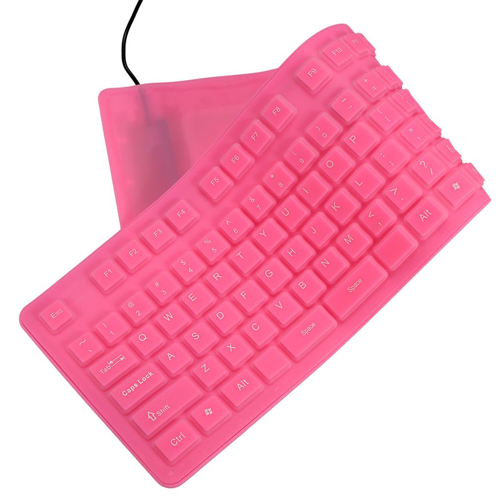 108 Keys USB Silicone Flexible Foldable Keyboard Waterproof Dustproof USB Silent Keys For Laptop Desktop Keyboard
